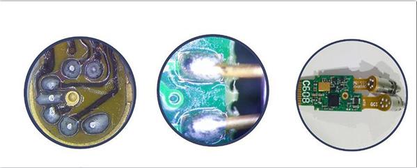 光通訊FPC軟板與光器件焊接， PCB硬板與光器件焊接圖示